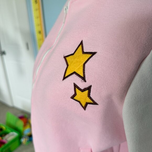 Kawaii Little Twin Stars Pink and White Varsity Jacket - Picture 5 of 11